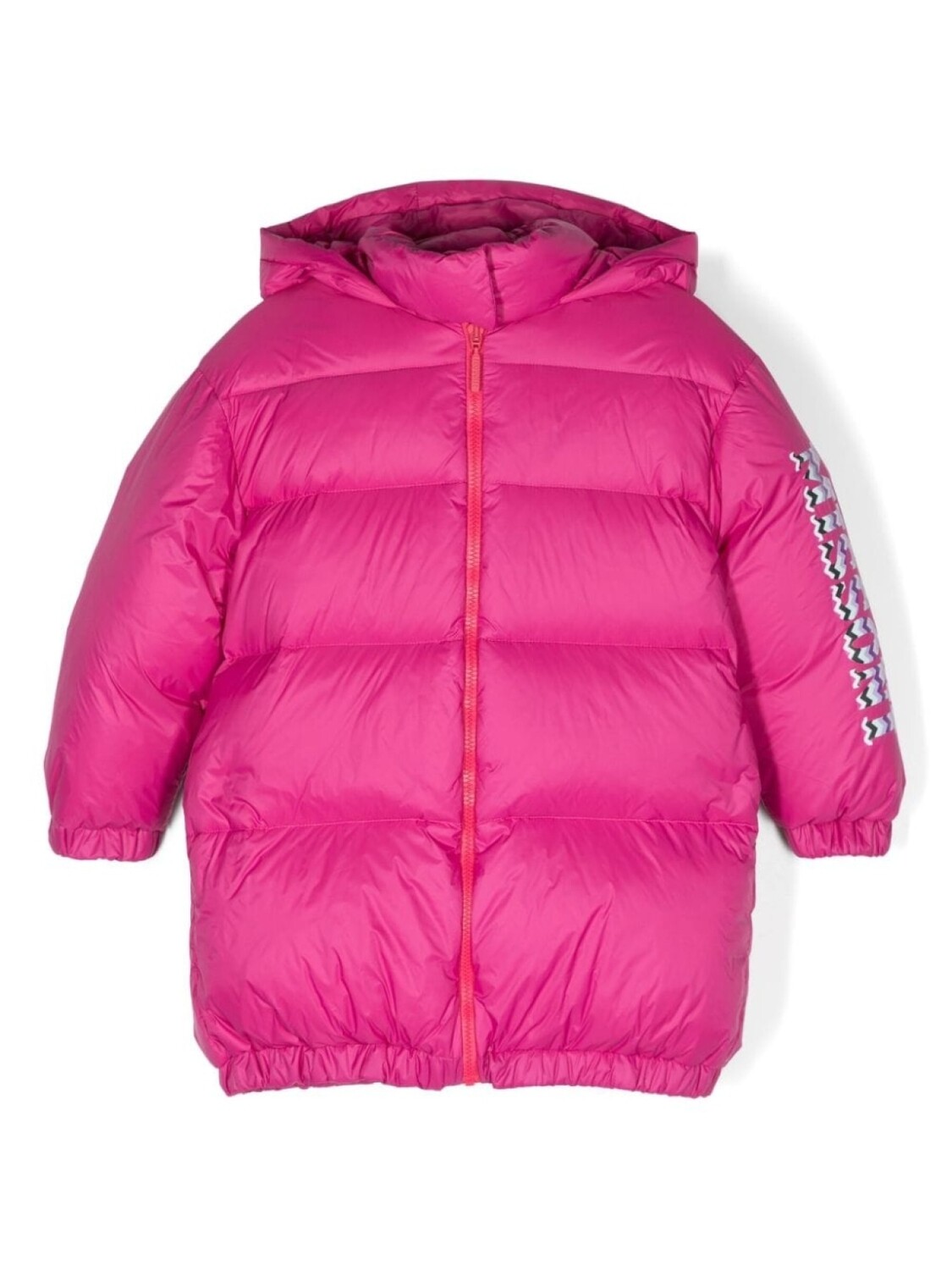 

Missoni Kids пуховик с логотипом, розовый