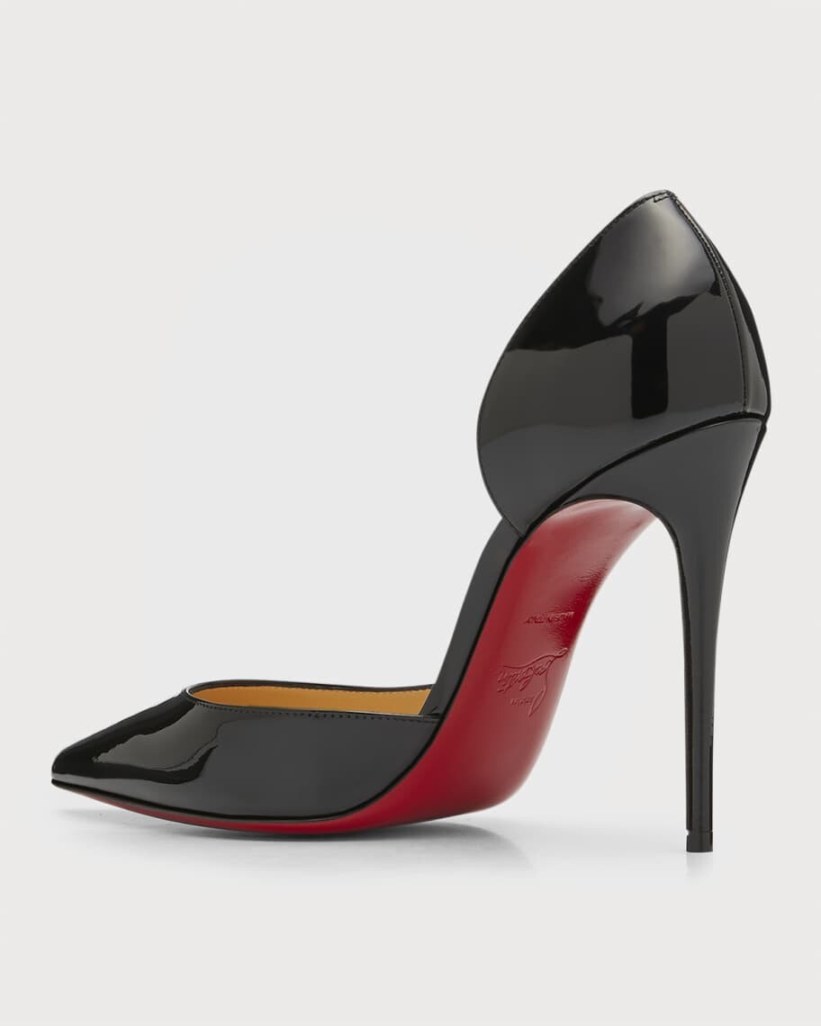 Патентованные туфли-лодочки Iriza с красной подошвой и открытой стороной Christian Louboutin — фото 4