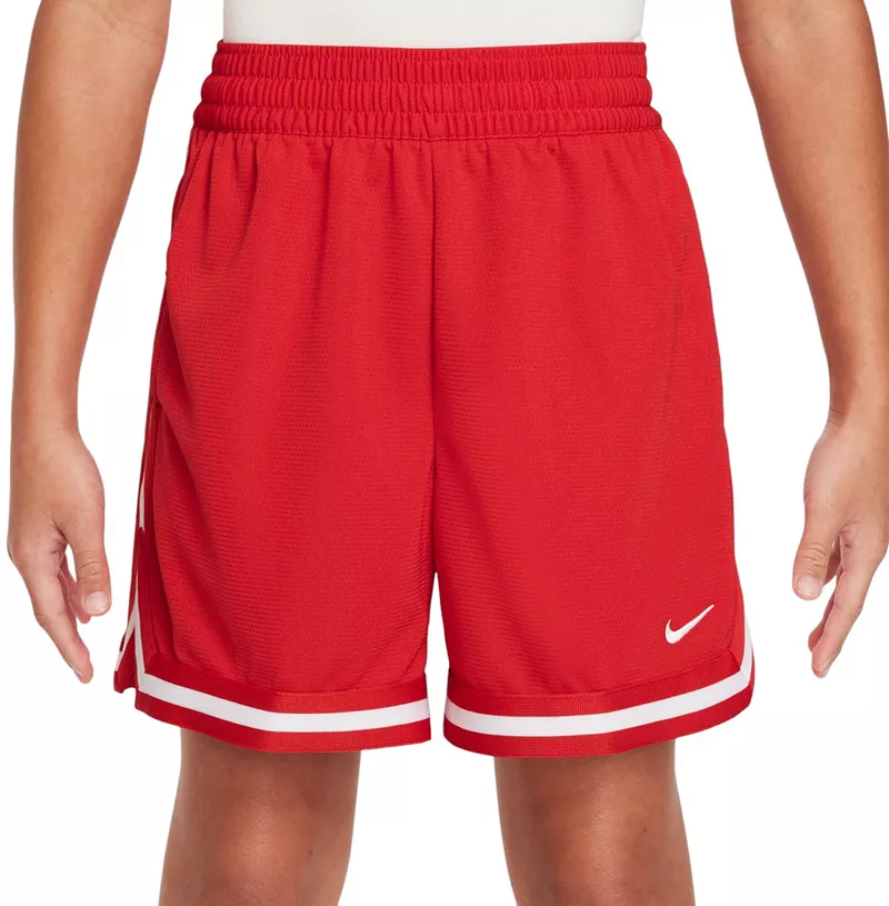 

Баскетбольные шорты Nike Dri-FIT DNA 5 дюймов для мальчиков, цвет University Red/White