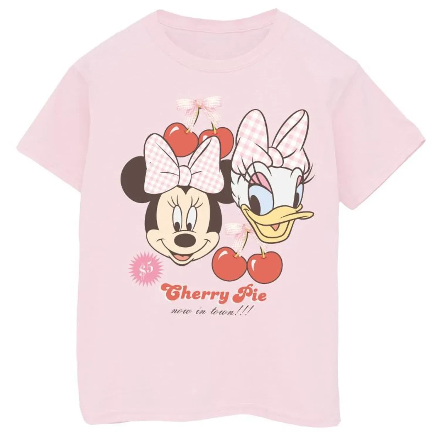 Детская футболка с принтом Minnie Mouse и Daisy Duck, Disney, бледно-розовый