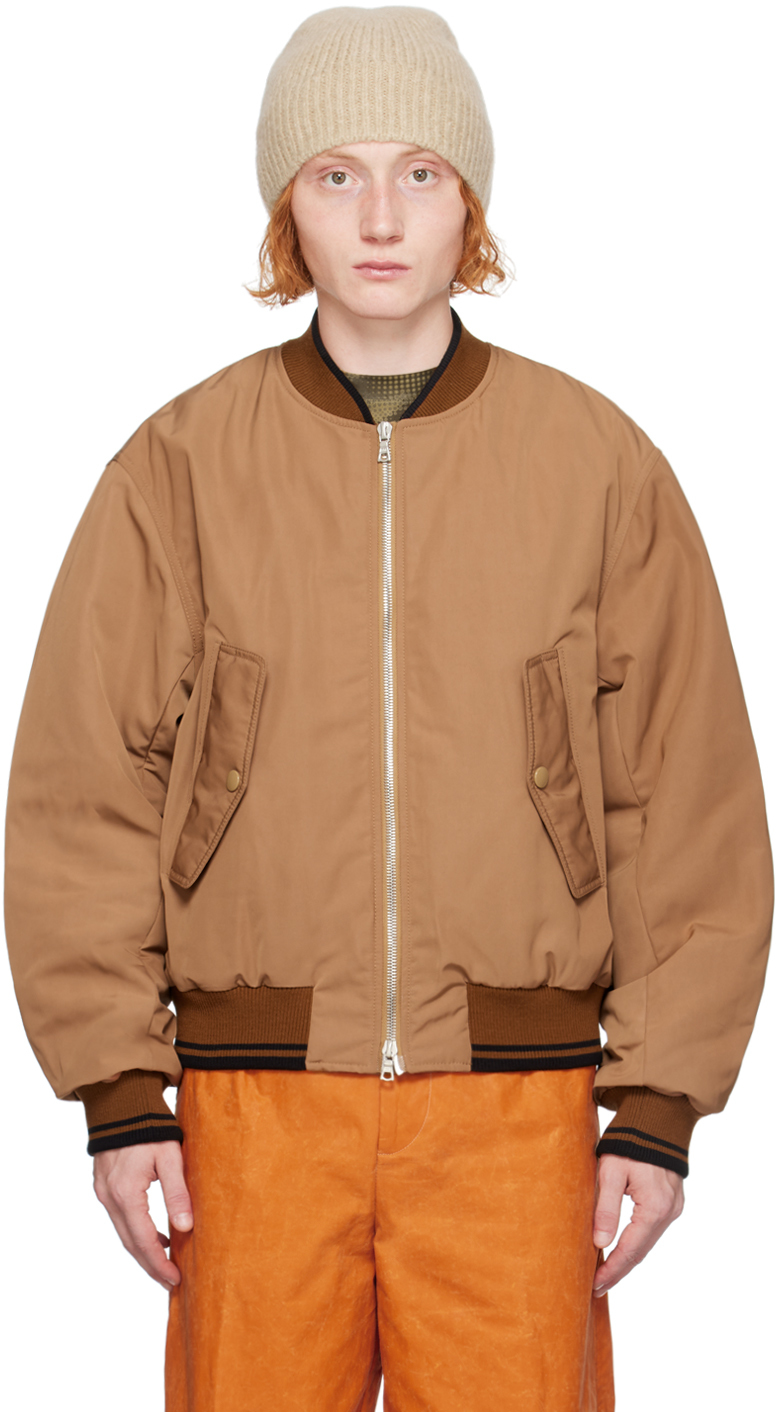 

Коричневый свободный бомбер Dries Van Noten