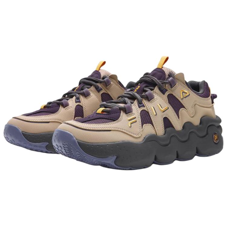 FILA Абразивостойкие легкие нескользящие низкие повседневные кроссовки Men's Brown — фото 4