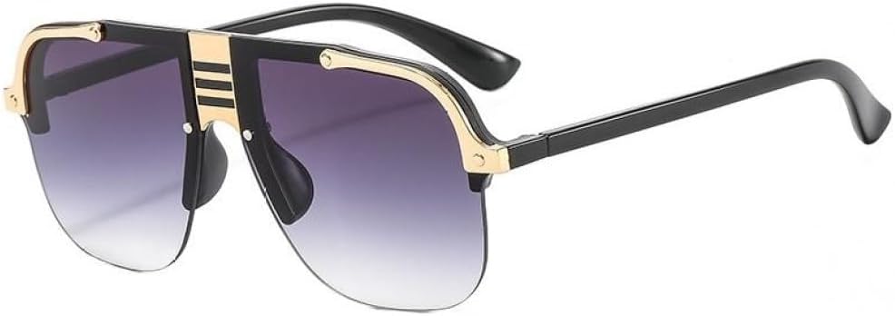 

Солнцезащитные очки MUTYNE без оправы, квадратные, для женщин и мужчин, большие, в стиле ретро, ​​с плоской верхней частью, крупные, с защитой от УФ-излучения UV400, Gray