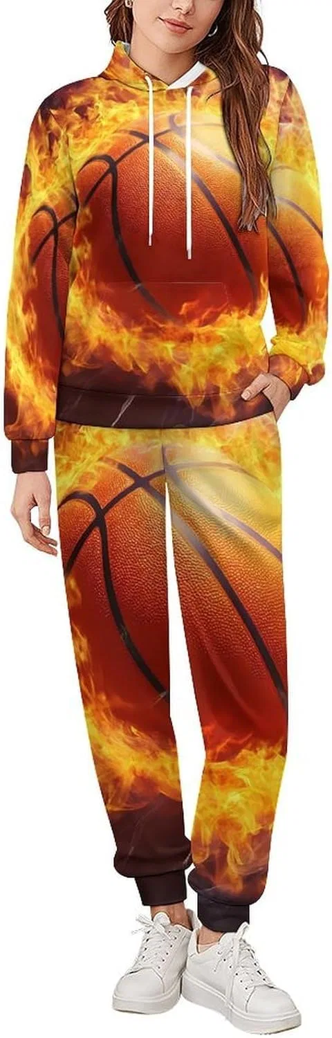 Мужской спортивный костюм из 2 предметов, толстовка и брюки, Fire Basketball, Style — фото 3