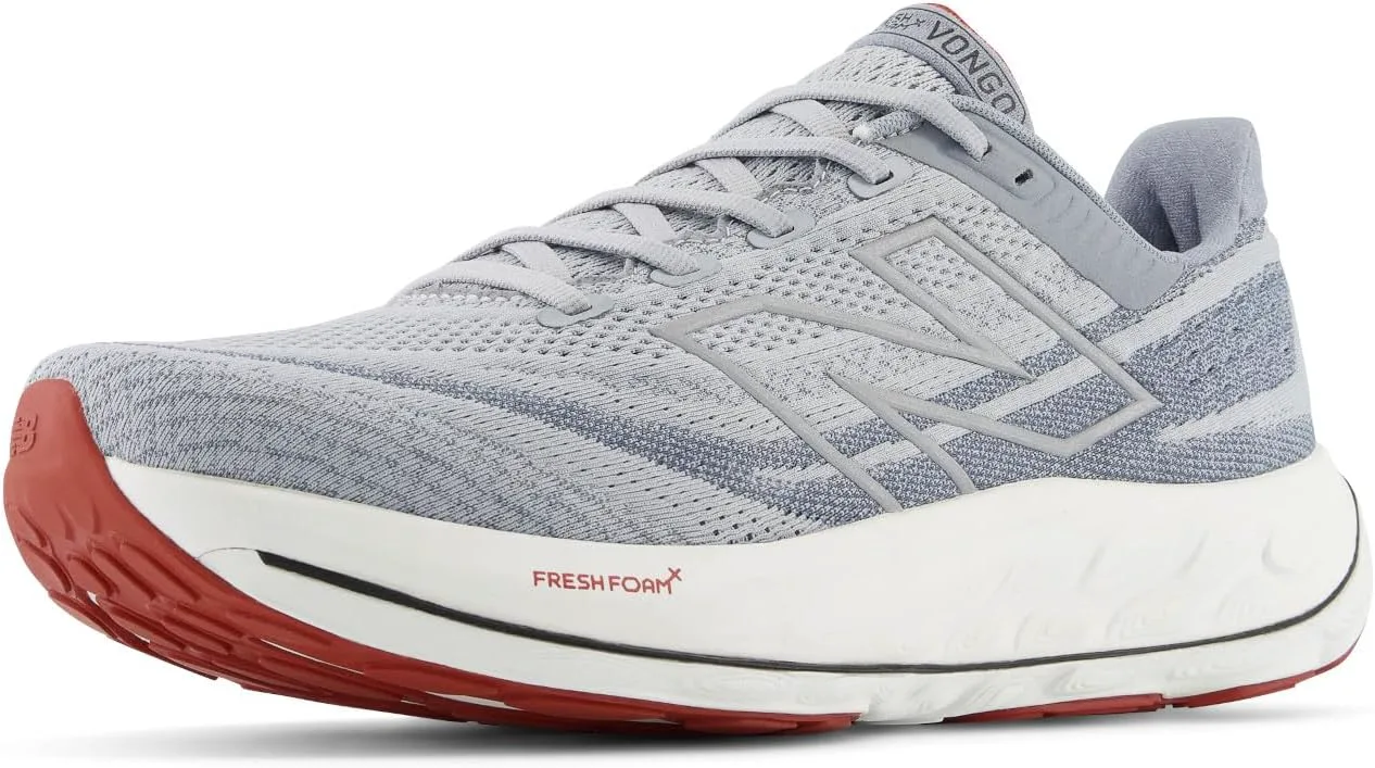 Мужские кроссовки для бега New Balance Fresh Foam X Vongo V6, серый/красный — фото 3