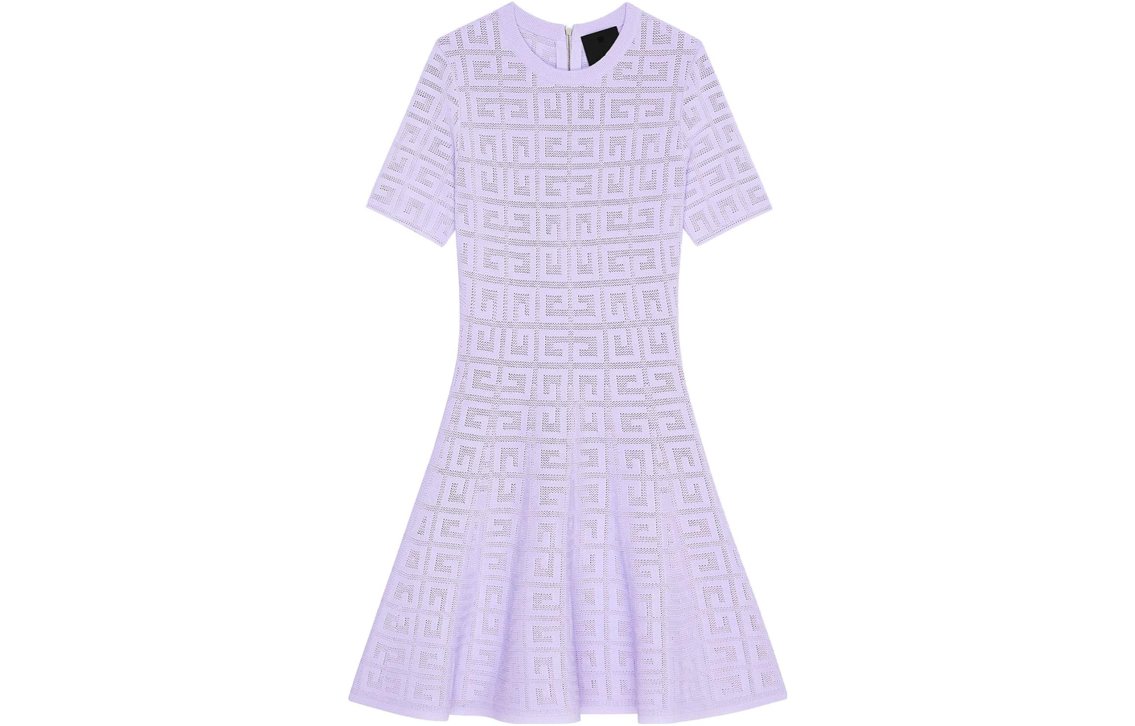 

Givenchy Женское платье с коротким рукавом лавандово-фиолетовое