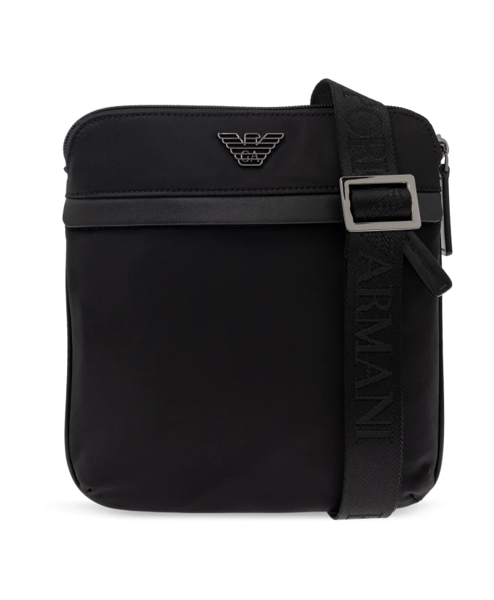 

Сумка через плечо с логотипом Emporio Armani, черный