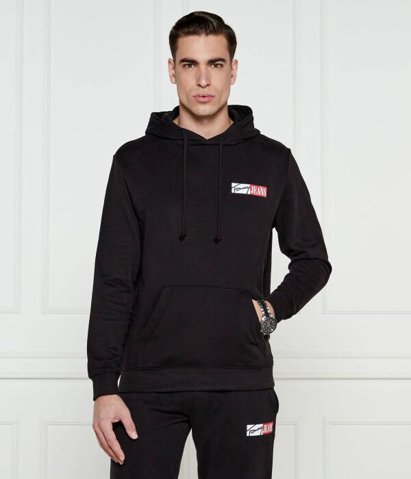 

Толстовка мужская Tommy Jeans с надписью, черный