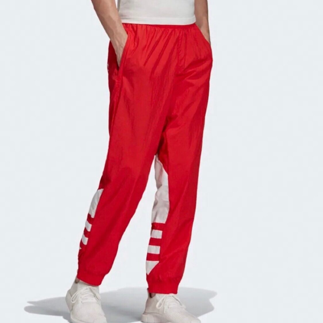 Трикотажные спортивные штаны с трилистником для мужчин Adidas Originals — фото 4