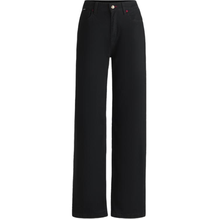 

Брюки Boss прямого кроя HUGO BOSS, черный