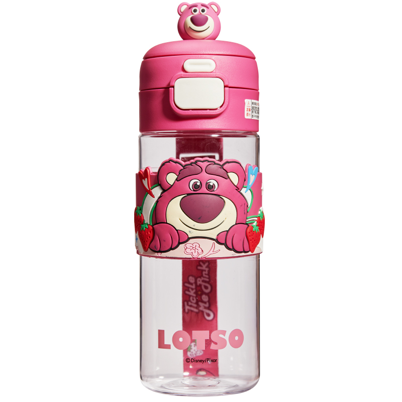 

Пластиковые стаканы для воды Disney, Super Cute Strawberry Bear [One Lid And Two Drinks]