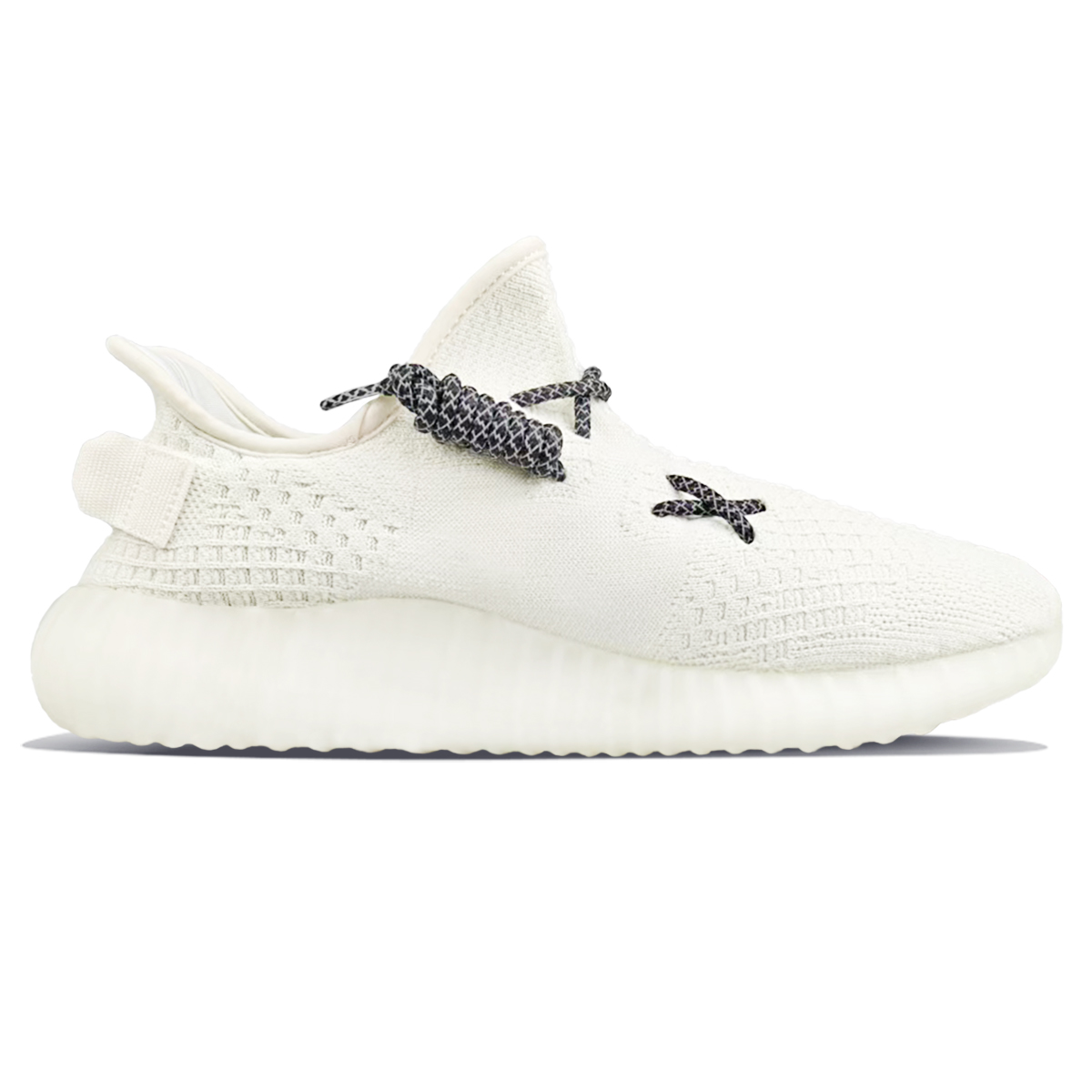 Adidas Originals Изи Буст 350 В2 Лоу-топ Кэжуал Кроссовки Унисекс Белый Черный, цвет Black White — фото 3