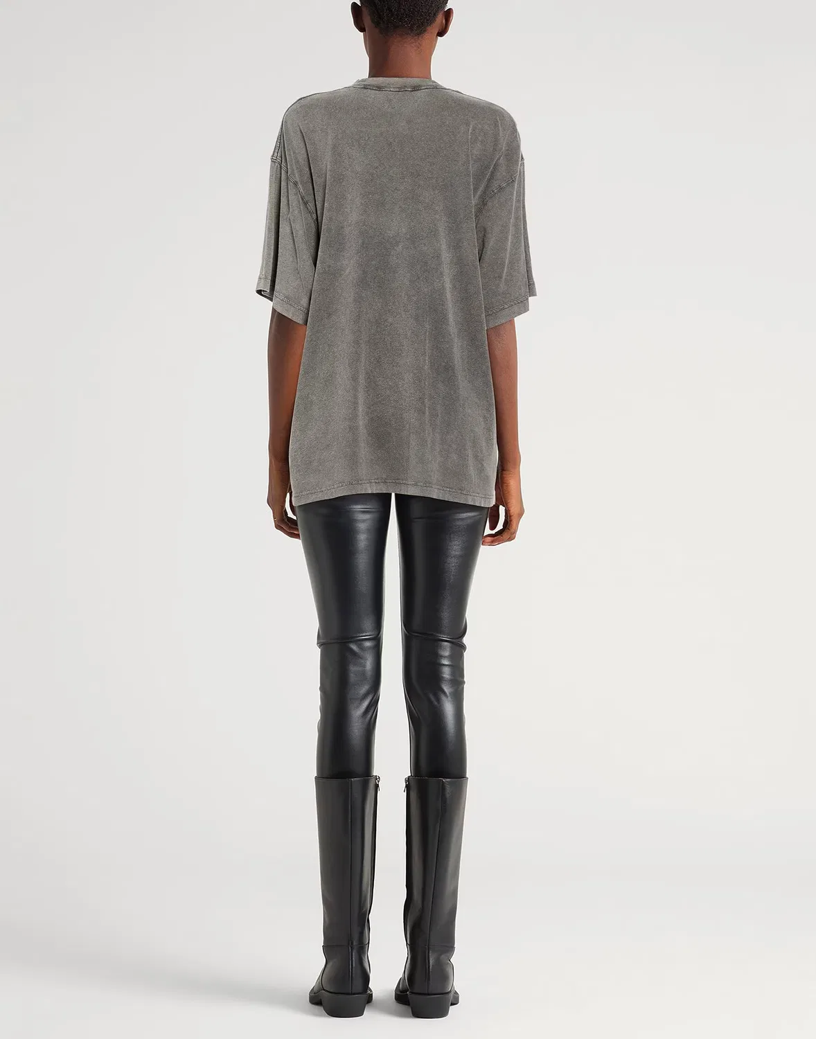 Футболка серая ACNE STUDIOS — фото 3