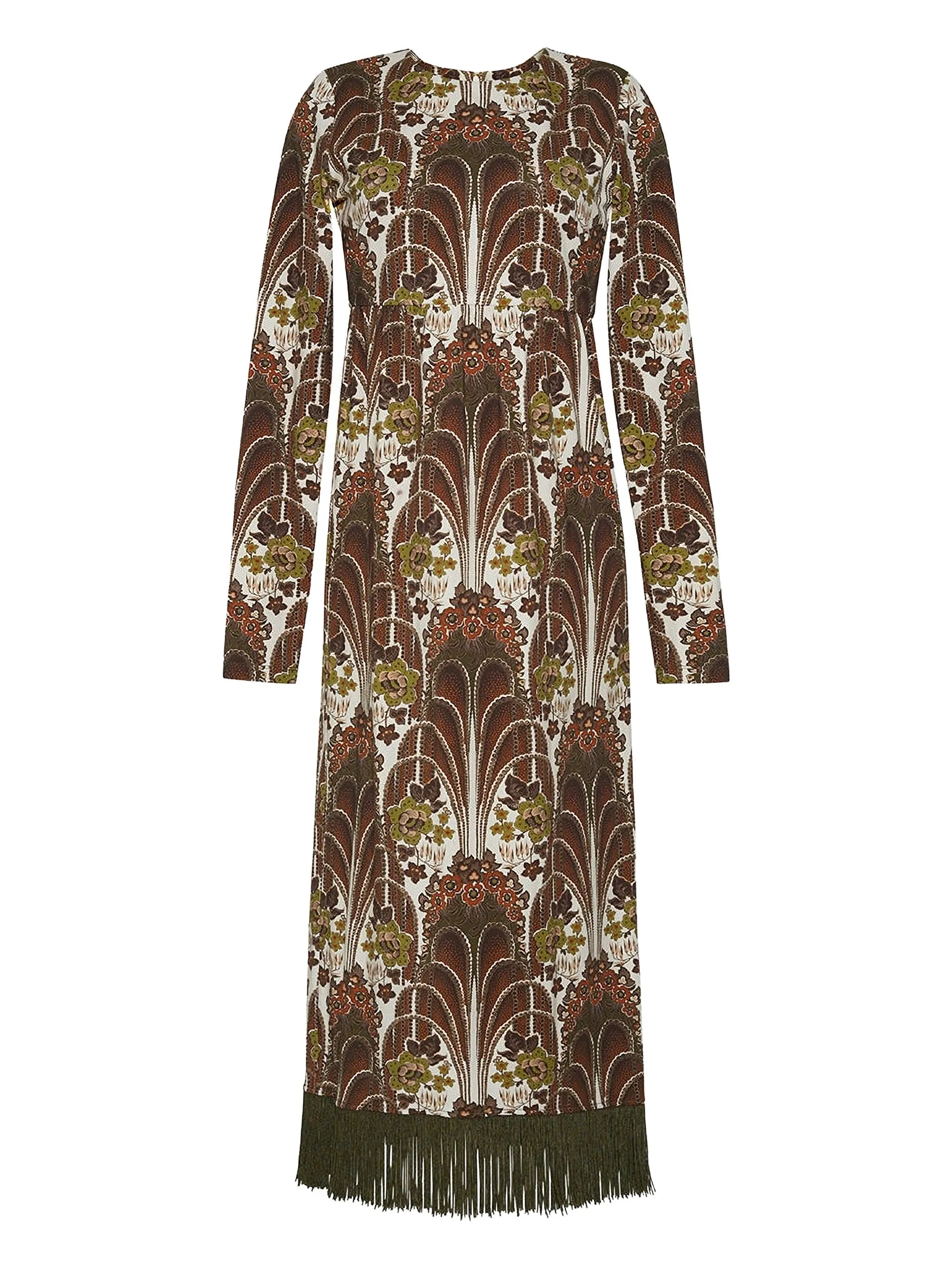 

Платье миди с бахромой Cara Cara, коричневый