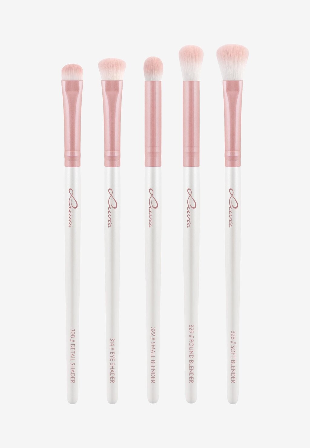 

Набор кистей Essential Eye Set Luvia Cosmetics, цвет pearl white/candy pink