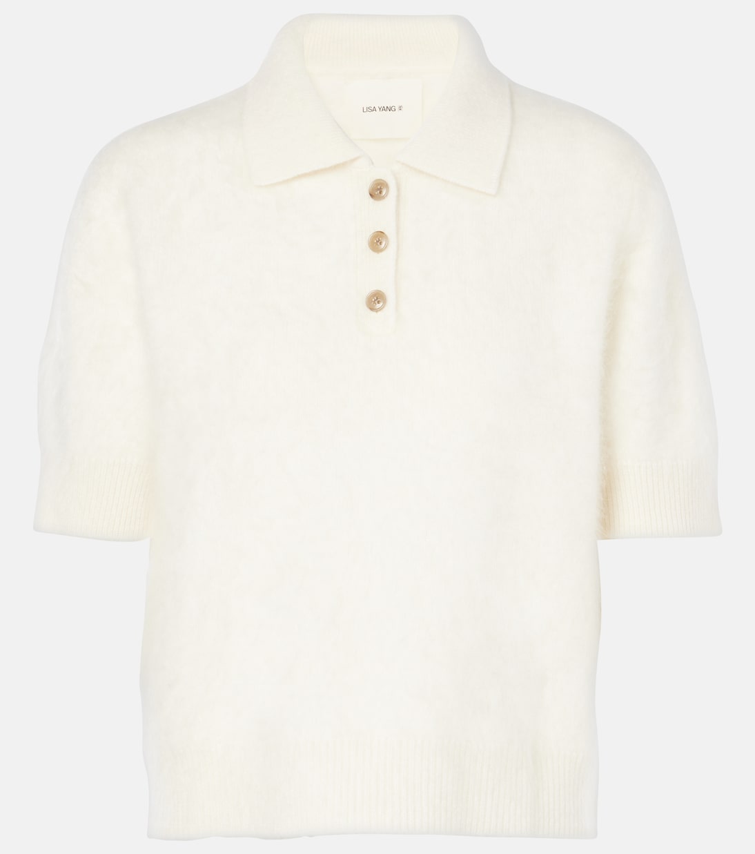 

Вязаный кашемировый топ Кэролин Lisa Yang, Cream Brushed
