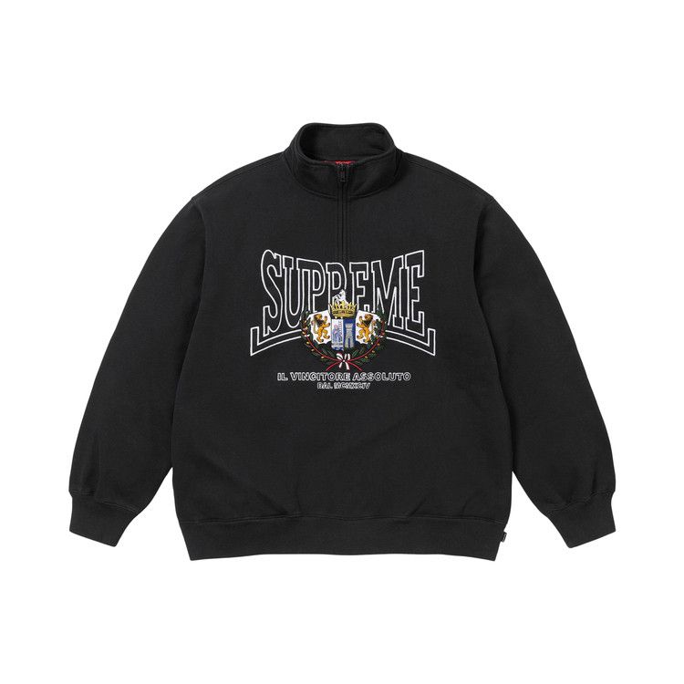 

Пуловер Supreme Crest Appliqué Half Zip Pullover, Black