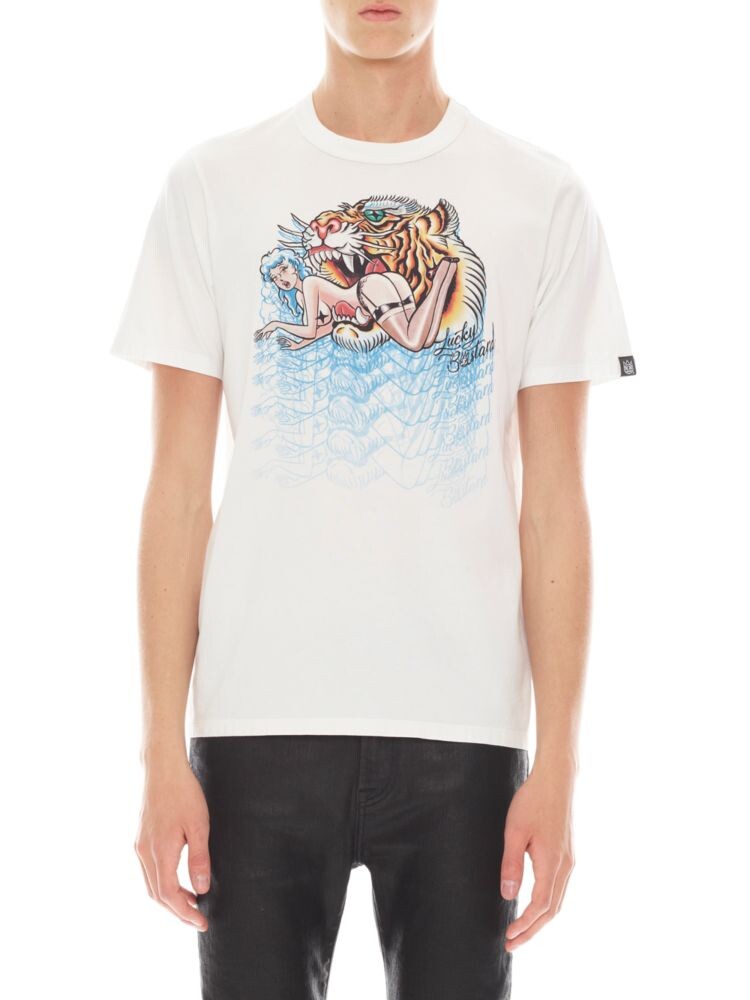 

Футболка Lucky Bastard Tiger с рисунком Cult Of Individuality, белый