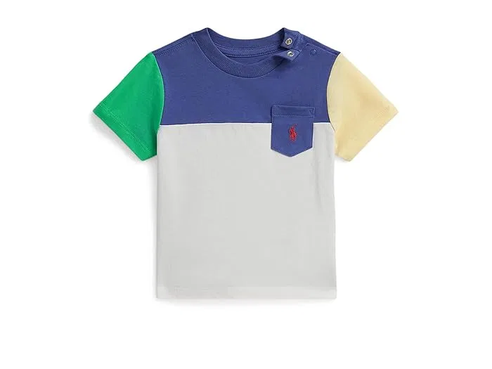Футболка хлопковая Color-Blocked Cotton Jersey Tee Polo Ralph Lauren Kids, Liberty/Multicolor