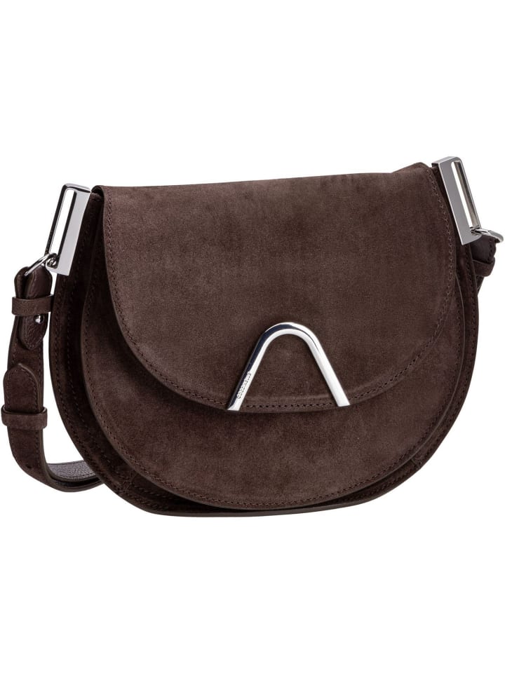 

Наплечная сумка COCCINELLE Saddle Bag Sunup Suede 1501, цвет Fondant Brown