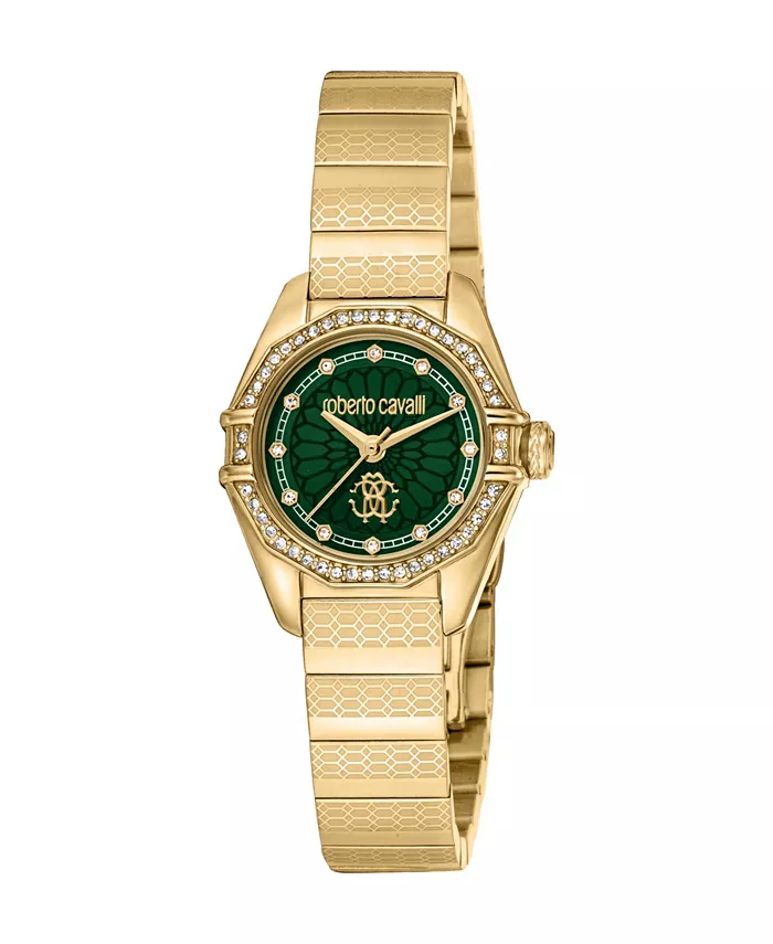 

Женские часы Quartz с позолоченным корпусом из нержавеющей стали, 26 мм Roberto Cavalli
