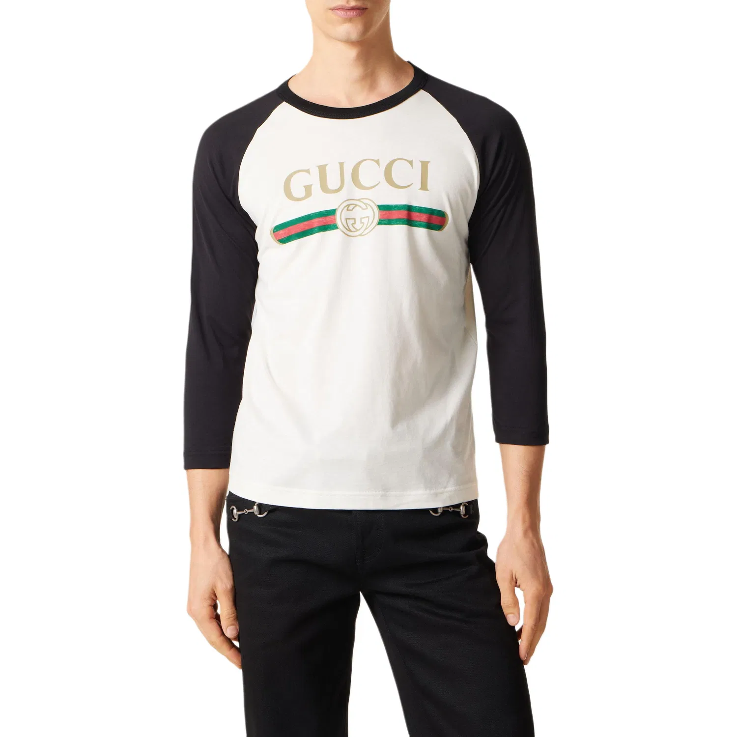 Футболка мужская GUCCI Crew Neck Moderate Straight Fit, белый — фото 4