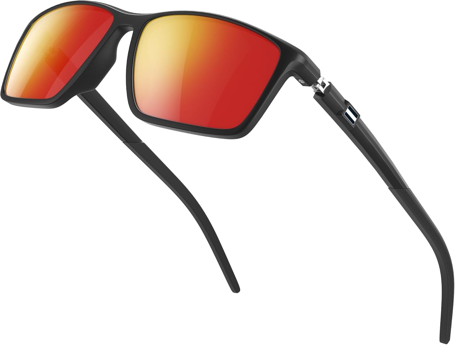 

Поляризованные солнцезащитные очки для мужчин - легкие солнцезащитные очки из материала TR90 с защитой от УФ-излучения UV400 для вождения, рыбалки, гольфа kunqun, A03-red