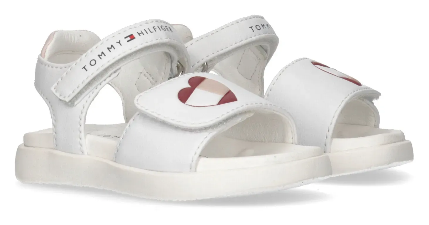 

Сандалии Tommy Hilfiger "HEART PRINT VELCRO SANDAL", летняя обувь, обувь на липучке, сандалии, мягкая подкладка на пятке, белый