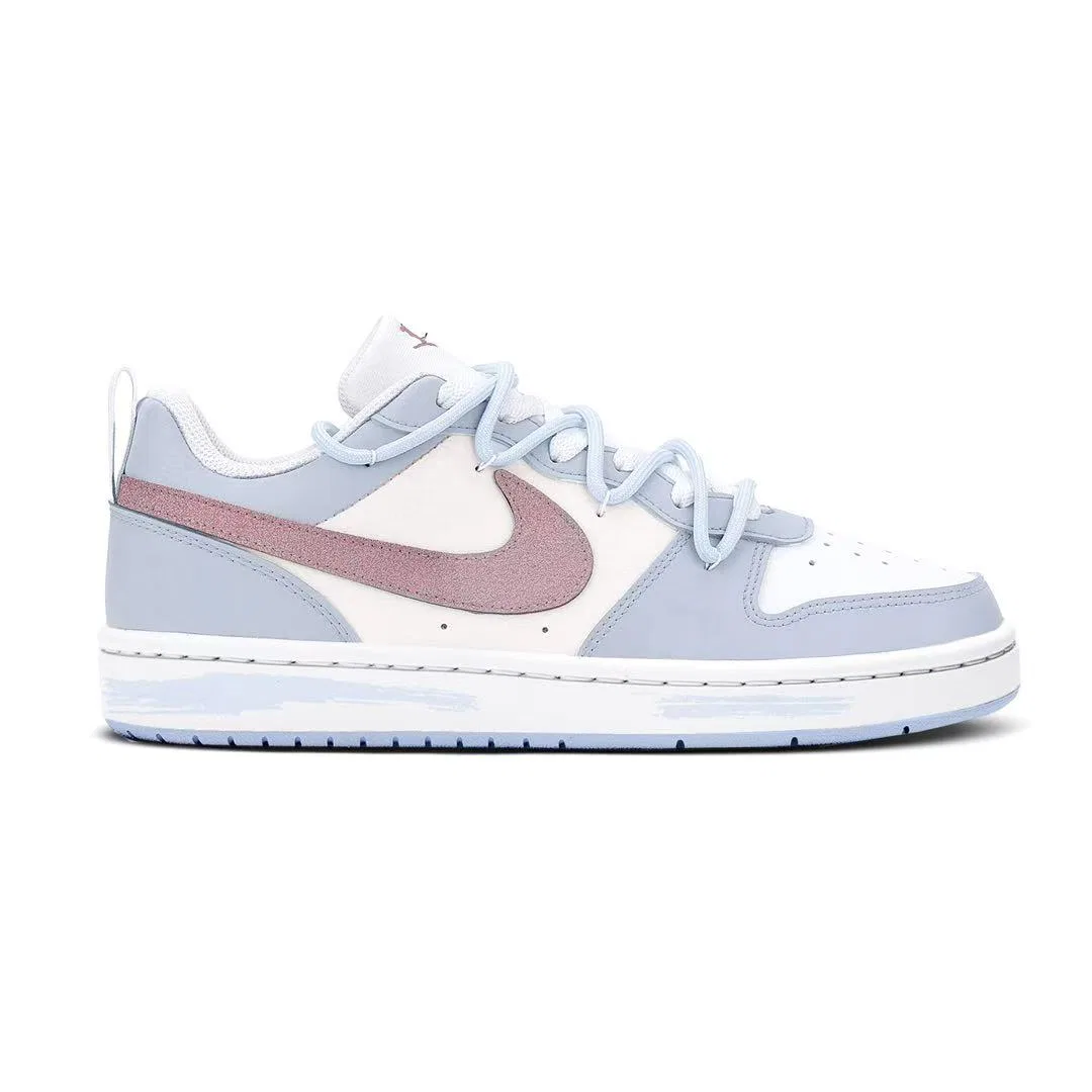 Кроссовки детские для скейтбординга Court Borough Labuma Leather Slip Resistant Low top Light Blue Unisex Nike, Light Cyan — фото 4