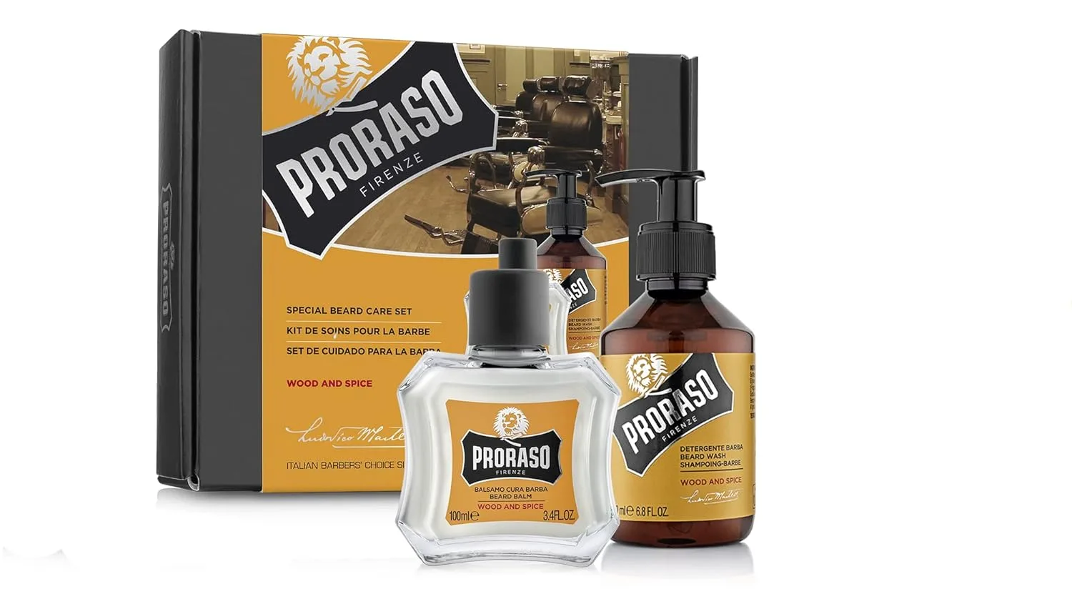 Набор для ухода за бородой Proraso Duo Kit для молодой или короткой бороды, включающий бальзам и средство для умывания.