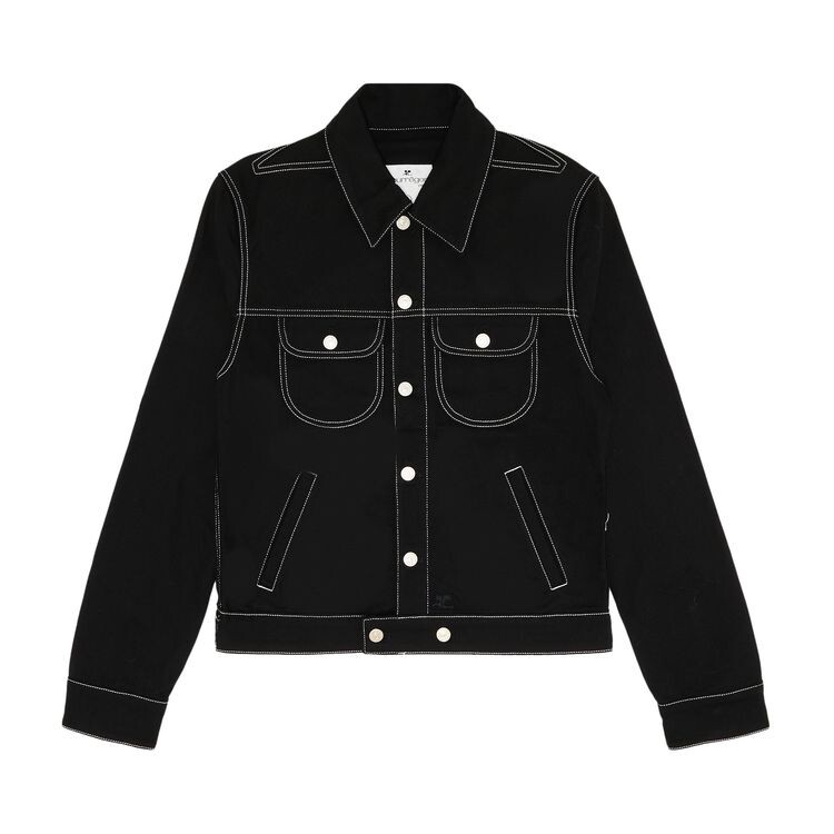 

Куртка Courrèges Denim Trucker Jacket Black/White, черный