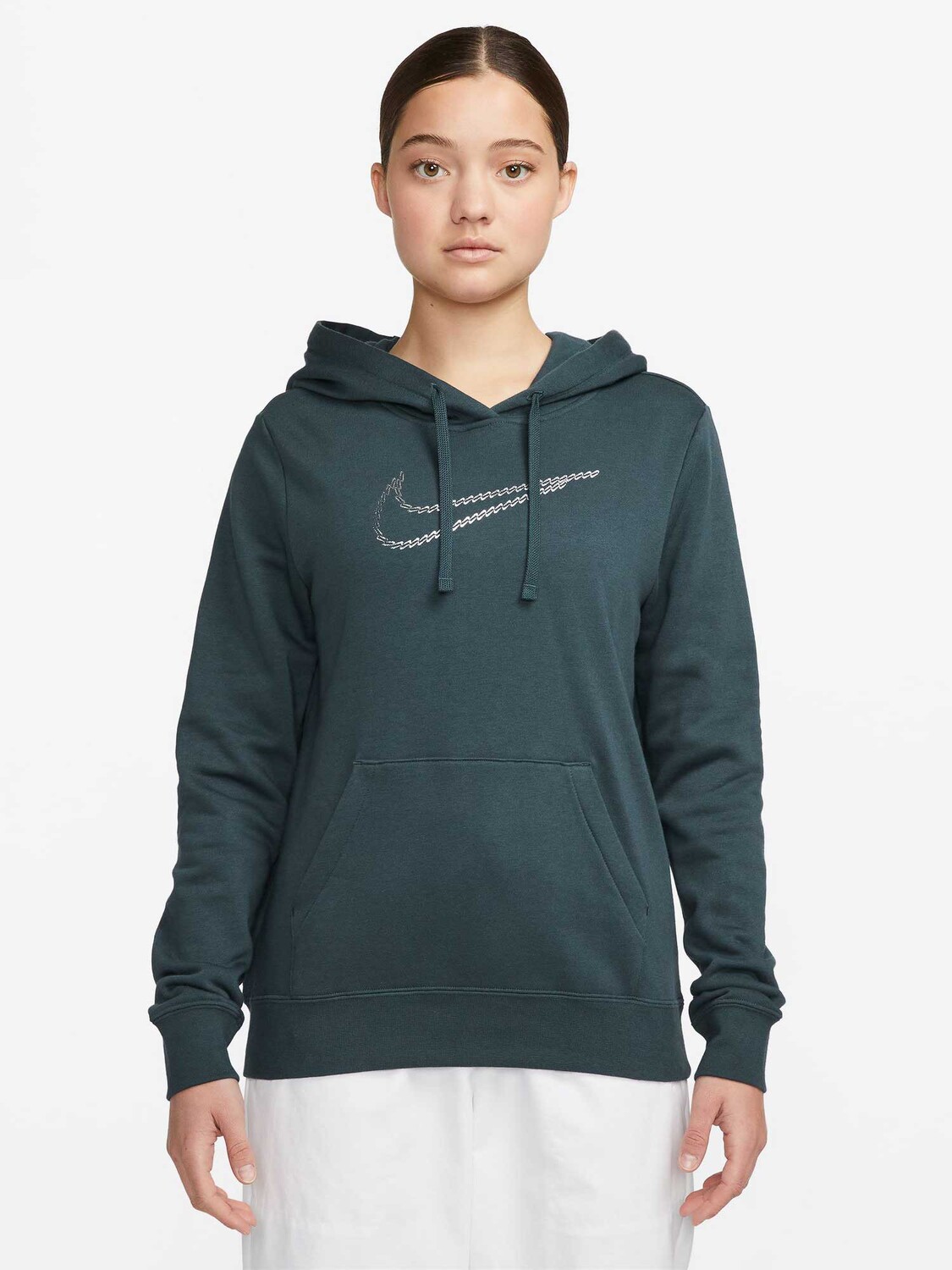 

Толстовка Nike W NSW PE CLB FLC SHINE OS PO, зеленый