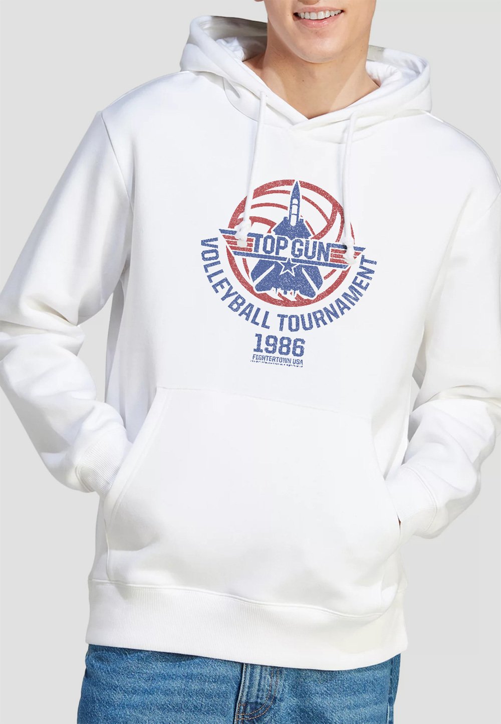 

Толстовка с капюшоном TOP GUN VOLLEYBALL TOURNAMENT Cotton Soul, белый