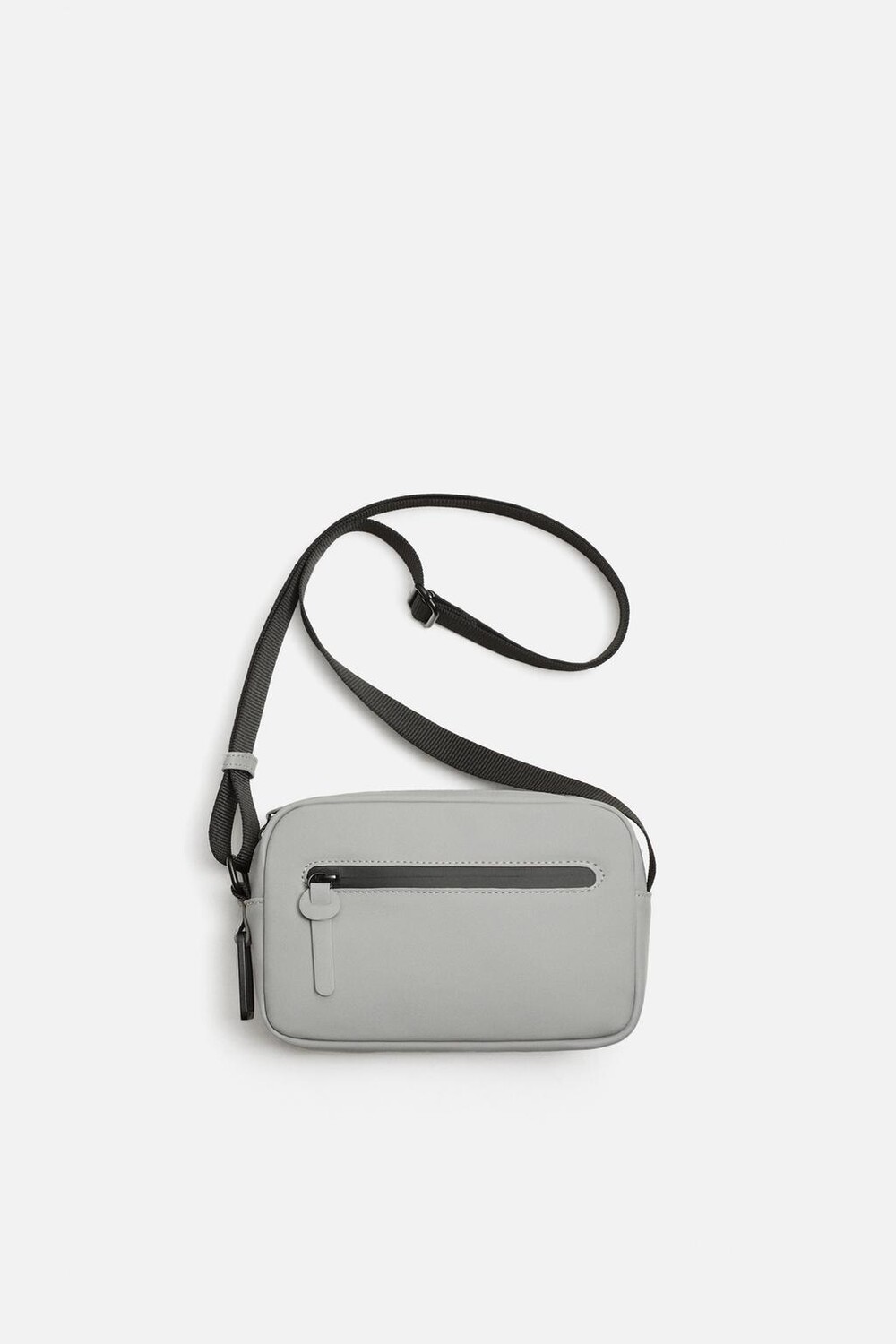 

Прорезиненная сумка через плечо ZARA, серый