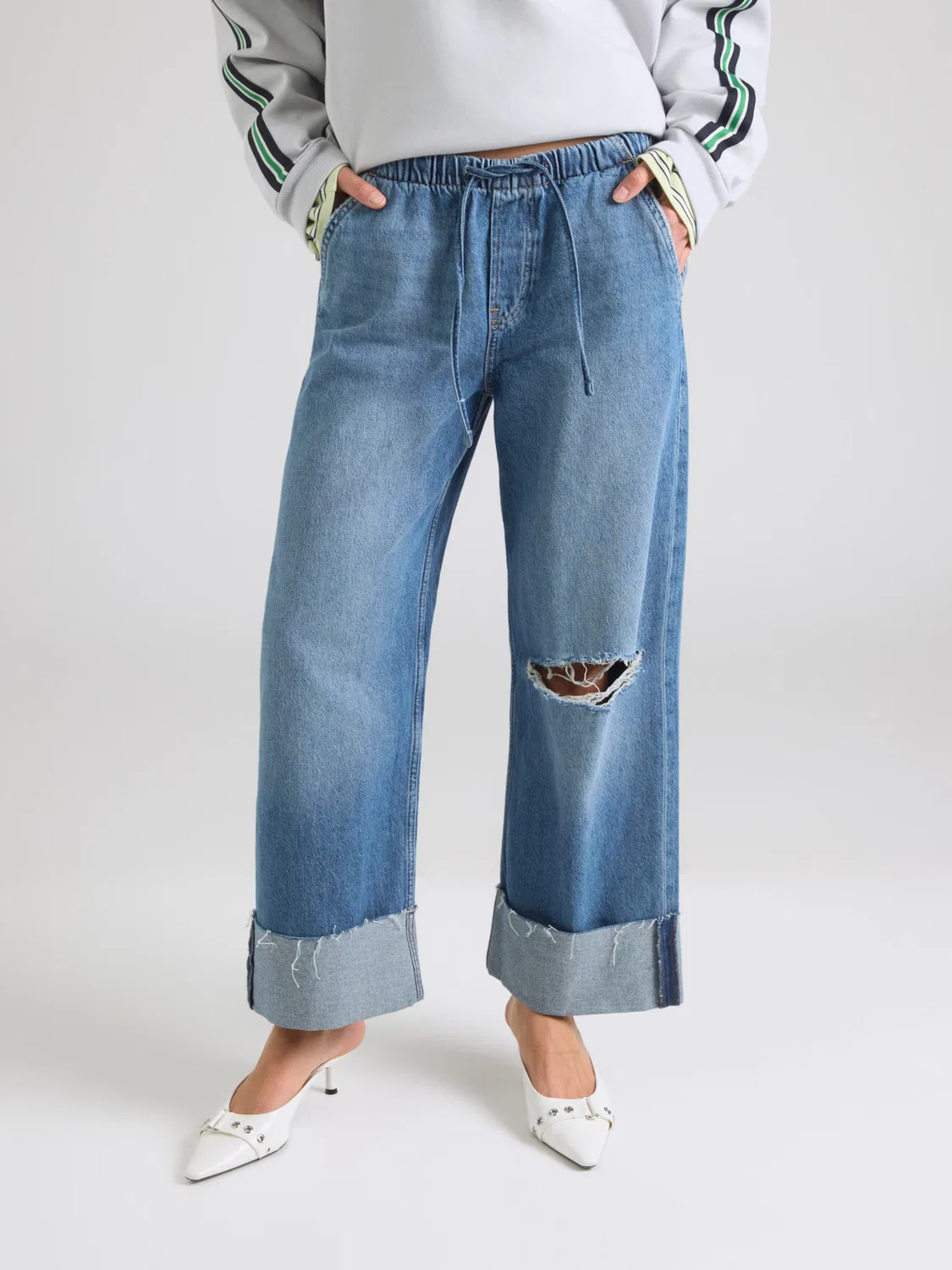 Джинсы Gap свободного кроя EASY 90S синего цвета — фото 3