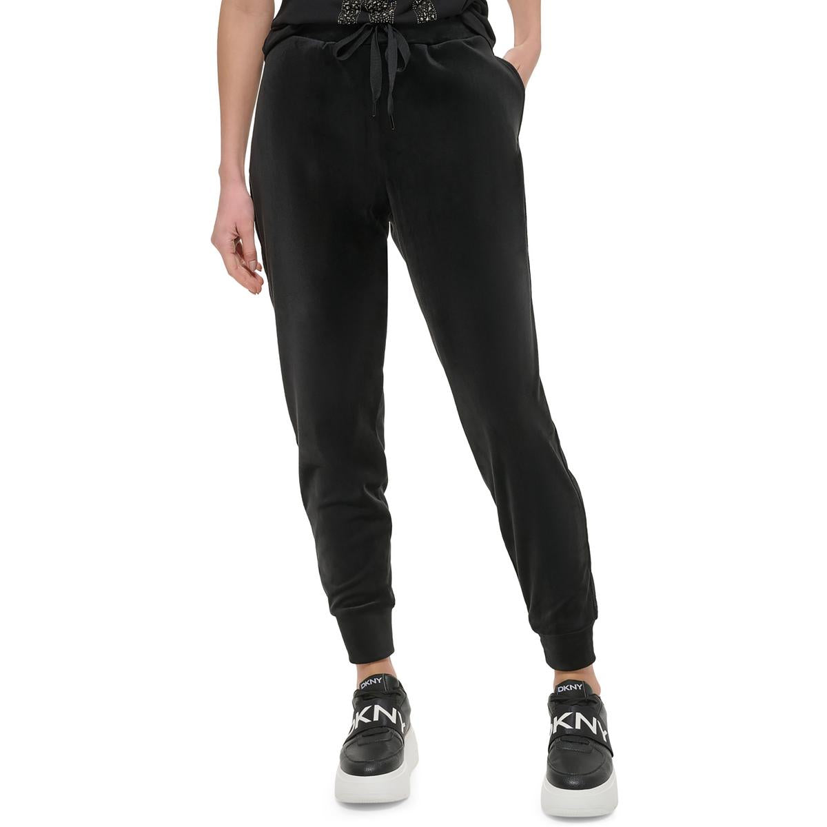 

Женские спортивные штаны Jogger Pull On Jogger DKNY, черный