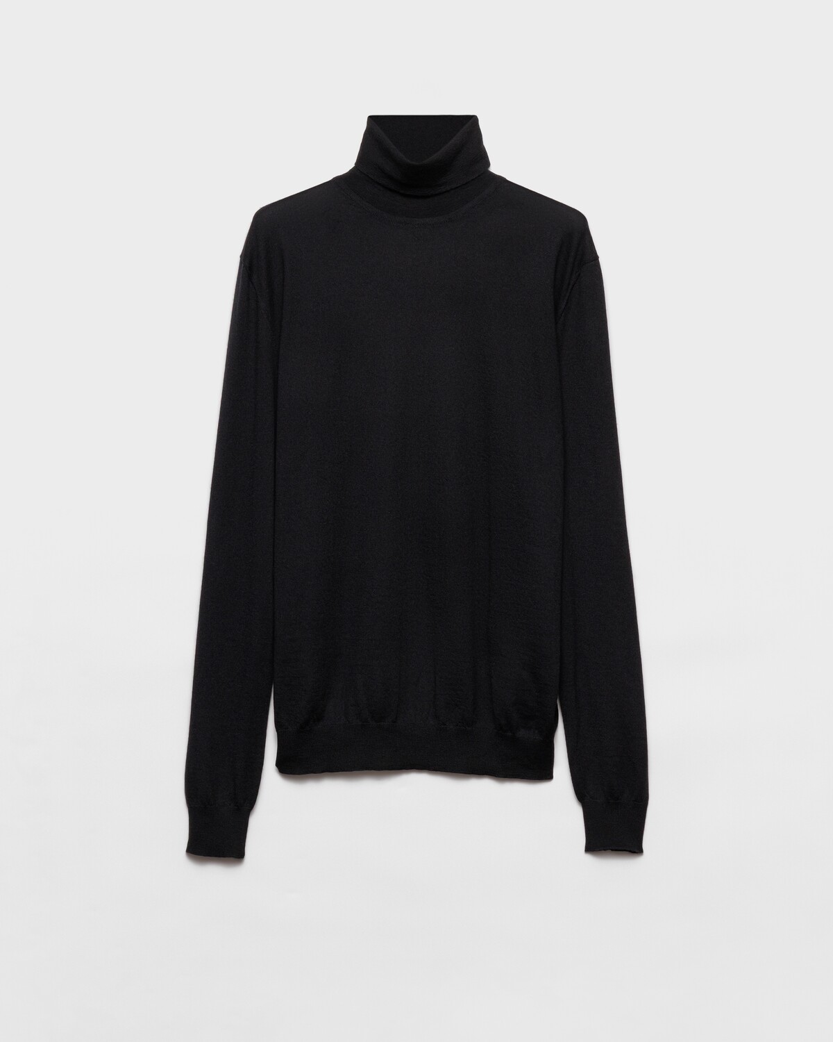 

Кашемировый свитер с воротником-гольф Prada, черный
