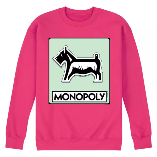 

Мужская флисовая толстовка с жетоном собаки из Monopoly Licensed Character, розовый