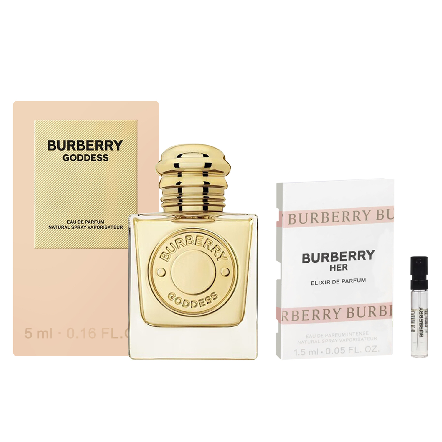 Женская парфюмерная вода Burberry Goddess, 5 мл + мужская туалетная вода Burberry Hero, 1,5 мл — фото 4