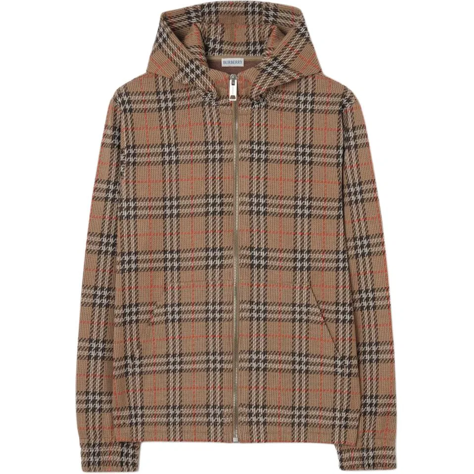 Куртка мужская Burberry Nut коричневый на молнии с капюшоном