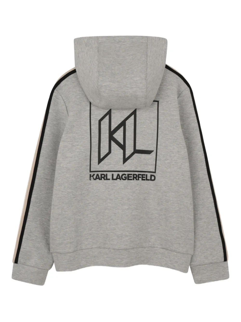 Худи на молнии Karl Lagerfeld Kids, серый — фото 2
