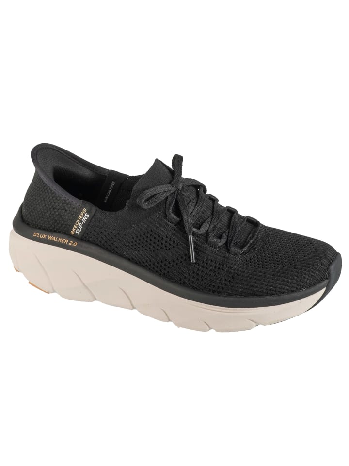 Кроссовки на шнуровке Skechers Slip-Ins: D'lux Walker 2.0 - Thrill Movement, черный