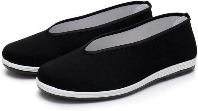 

Традиционные китайские старые пекинские кунг-фу туфли с противоскользящей резиновой подошвой, дышащие и легкие, унисекс для боевых искусств, тайцзи, Винг Чун Jsjtamus, черный