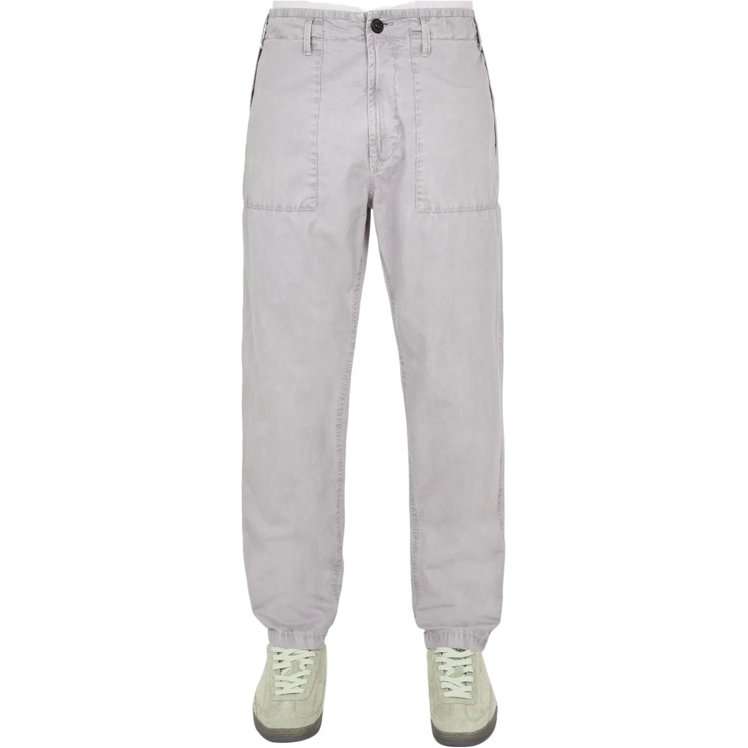 Брюки зауженные mid rise STONE ISLAND, Light Gray