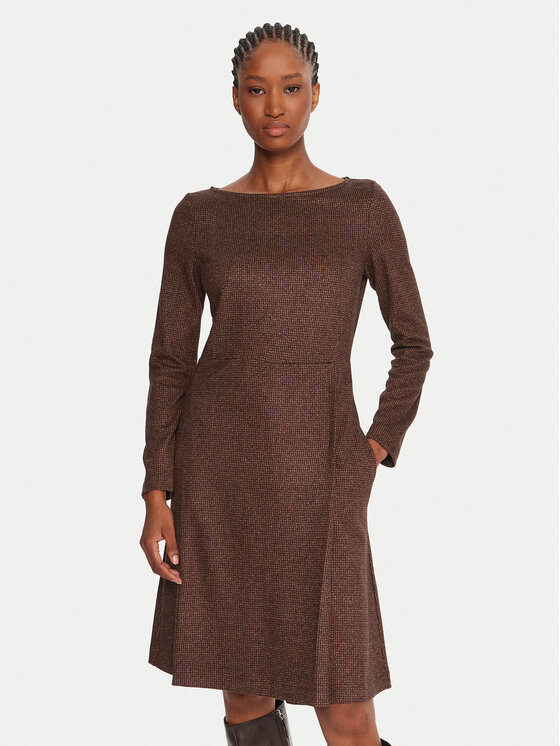 

Вязаное платье regular fit Balocco 2525626062 Weekend Max Mara, коричневый