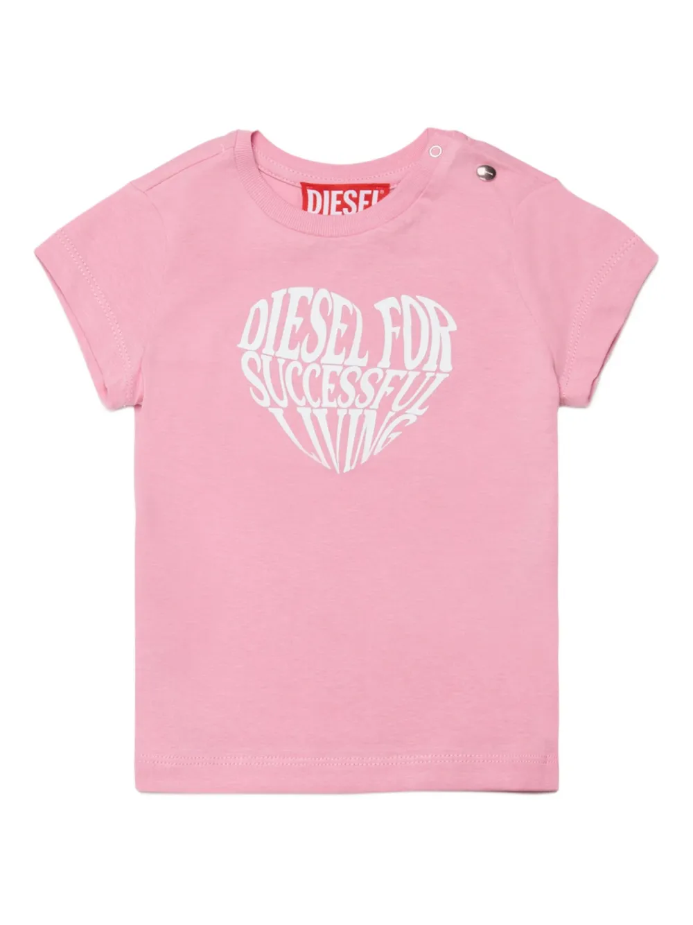 

Футболка с логотипом Diesel Kids, розовый