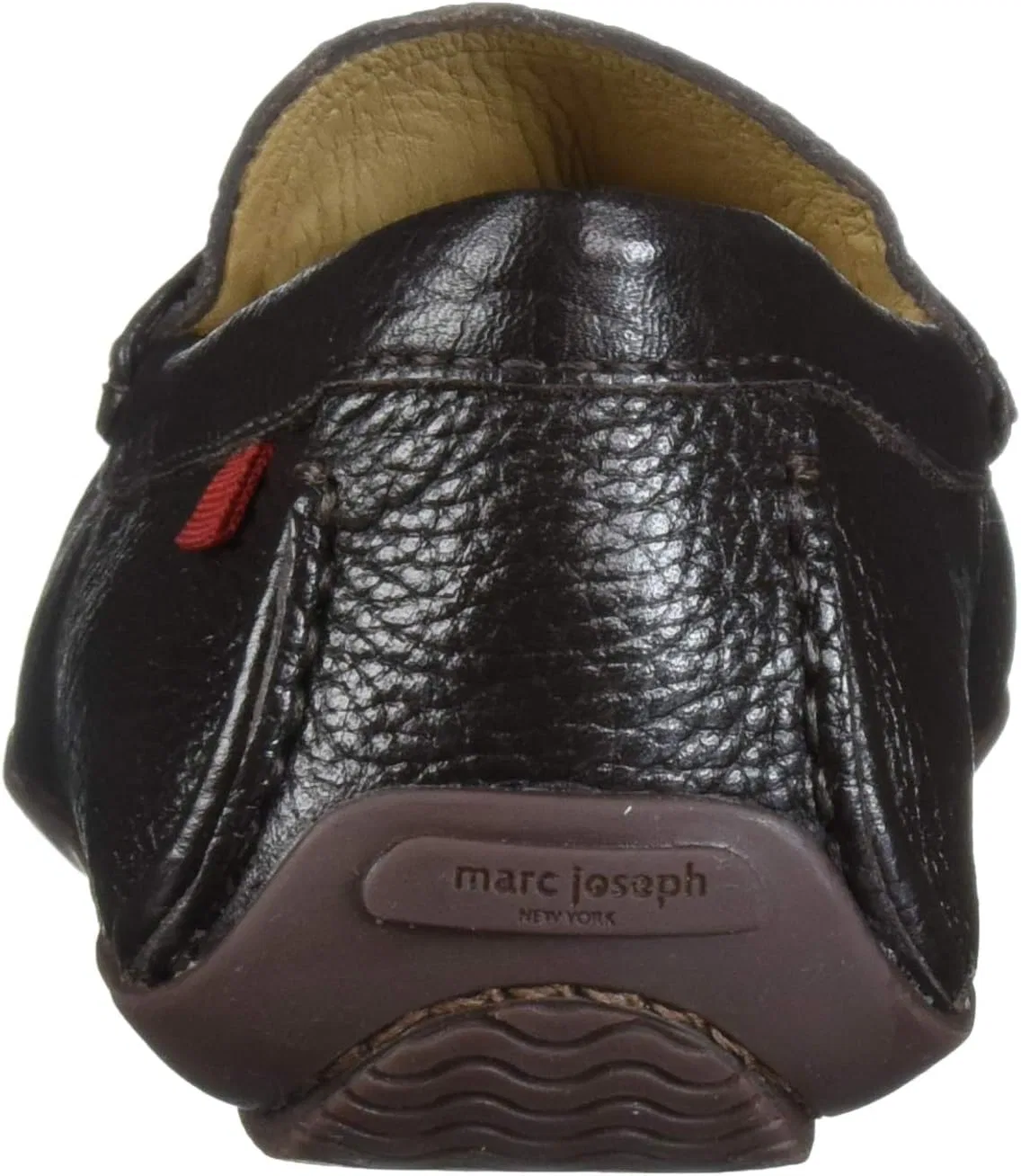 Лоферы из натуральной кожи с металлической пряжкой Marc Joseph New York, коричневый зернистый — фото 3