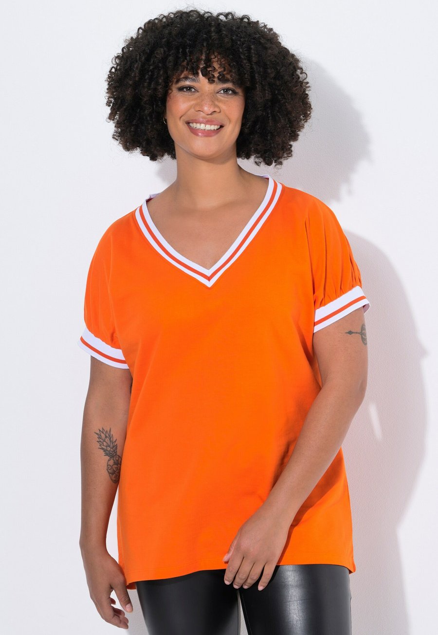 

Футболка Angel of Style V-AUSSCHNITT STREIFENBÜNDCHEN, Orange, Оранжевый, Футболка Angel of Style V-AUSSCHNITT STREIFENBÜNDCHEN, Orange