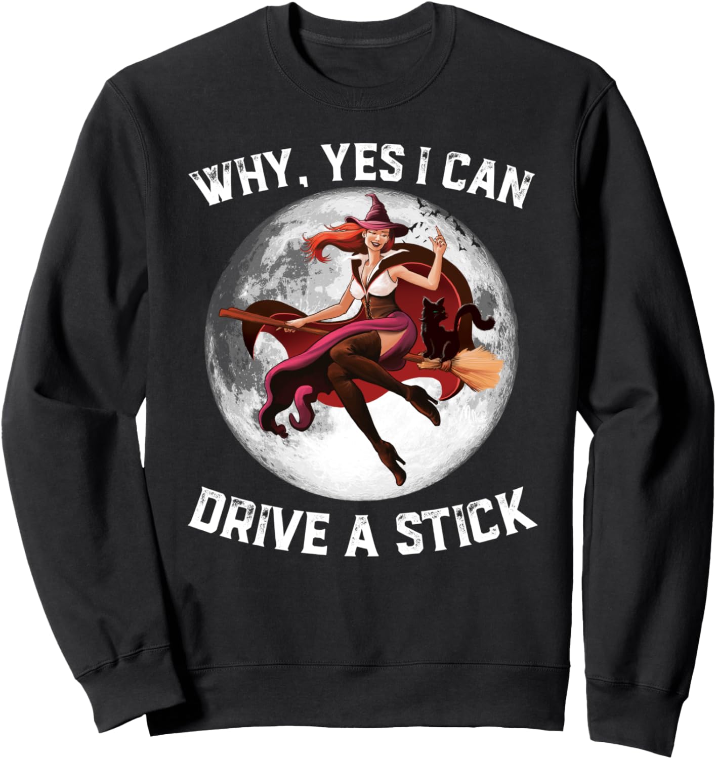 

Да, я умею водить машину с механической коробкой передач! Забавная толстовка на Хэллоуин с ведьмой и луной в стиле DOTD Dawn Of Time Dudes, черный