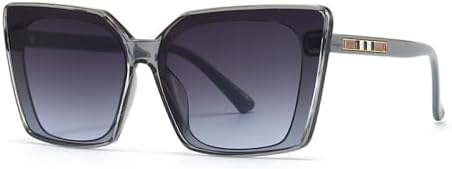 

Винтажные квадратные солнцезащитные очки «кошачий глаз» 2026 года для женщин, солнцезащитные очки для мужчин, очки для вождения с защитой от УФ-излучения UV400 MTZJH, Gray